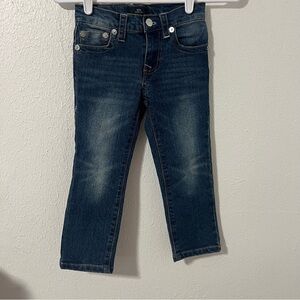 True Religion“Geno Relaxed Slim” Size 4 Kids Denim Jeans NWOT Embroidered